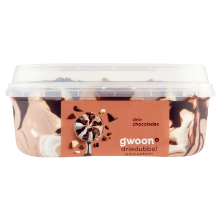 G'woon Roomijs Drie Chocolades VRIES❄️ Product Image