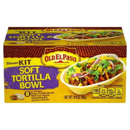 Old El Paso Dinner Kit Soft Tortilla Bowl Product Image