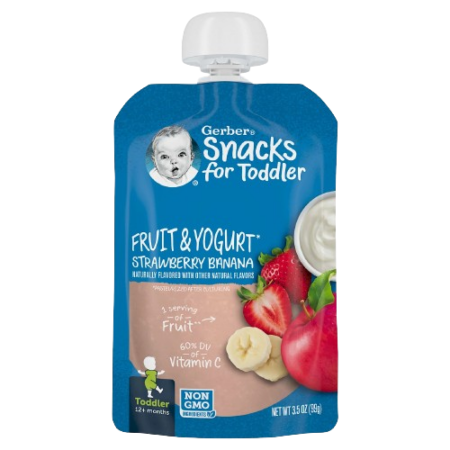 Gerber Snacks For Toddler Strawberry Banana Fruit & Yogurt Product Image
