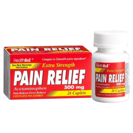 HealthA2Z Pain Relief Extra Strenght Acetaminophen Product Image