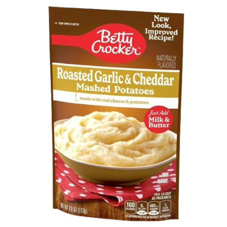 Betty Crocker Mashed Potatoes Roasted Garlic & Cheddar Product Image